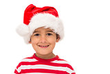 Cute little boy in santa hat