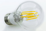E27 6W warm white LED-bulb with six 1W luminous sticks