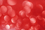 Abstract bokeh red christmas background.