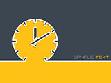 Advertising background with clock silhouette