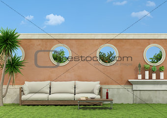 Garden with sofa
