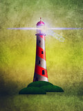 Grunge lighthouse