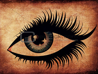Grunge woman eye