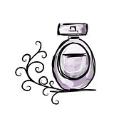 Sketch of perfume bottle for your design
