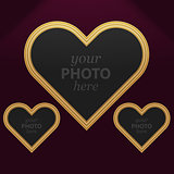 Set of 3 heart photo frames