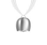 Bell hanging on white piece of cloth