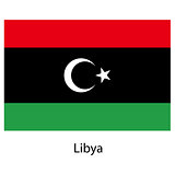 Flag  of the country  libya. Vector illustration. 