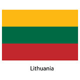Flag  of the country  lithuania. Vector illustration. 