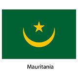 Flag  of the country  mauritania. Vector illustration. 