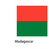 Flag  of the country  madagascar. Vector illustration. 