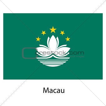 Flag  of the country  macau. Vector illustration. 
