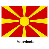 Flag  of the country  macedonia. Vector illustration. 