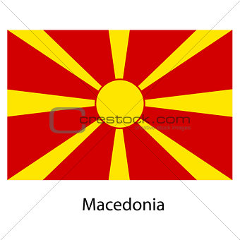 Flag  of the country  macedonia. Vector illustration. 