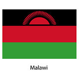 Flag  of the country malawi. Vector illustration. 