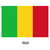Flag  of the country  mali. Vector illustration. 