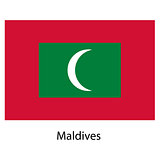 Flag  of the country  maldives. Vector illustration. 