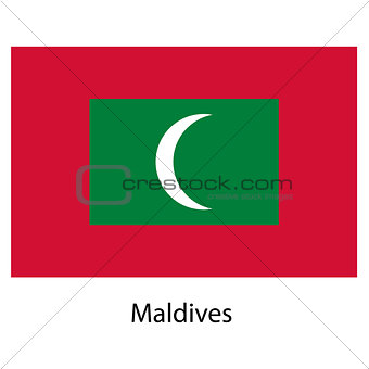 Flag  of the country  maldives. Vector illustration. 