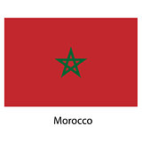 Flag  of the country  morocco. Vector illustration. 