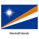 Flag  of the country  mashall islands. Vector illustration. 