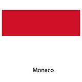 Flag  of the country  monaco. Vector illustration. 