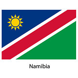 Flag  of the country  namibia. Vector illustration. 