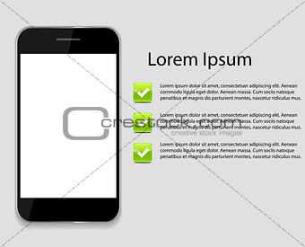 Infographic Phone Templates for Business Vector Illustration.