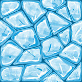 Blue ice seamless pattern