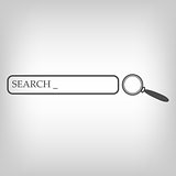Search bar and magnifying glass