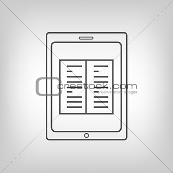 Tablet PC with book image