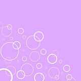 Abstract background with white circles on pink