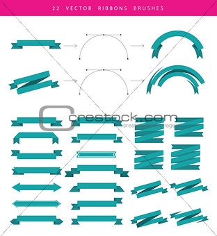Set include 22 vector ribbons