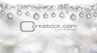 Silver Christmas background 