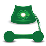 old green phone