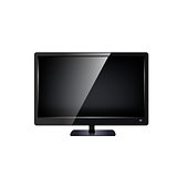 lcd tv monitor isolated.