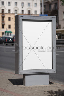 Blank vertical billboard