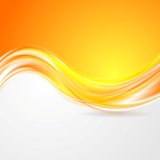 Shiny orange abstract waves
