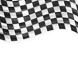 Finish wavy flag design. Black and white squares
