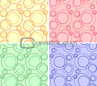 Seamless textures with circles set