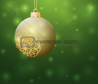 christmas golden ball
