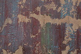 Grunge red and blue painted wall 