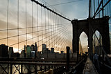 Cables of th Brooklyn Bridge in New York