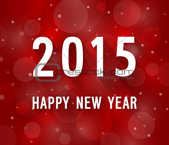 Happy new year 2015 creative paper greeting card.