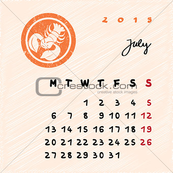 july 2015 zodiac