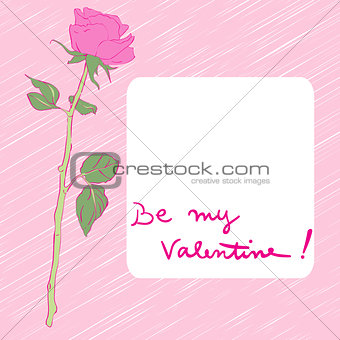 valentine rose card