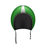 Retro motorcycle helmet in dark green design