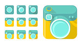 Vector set of camera icons 