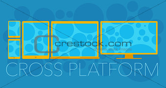 Vector concept of cross platform  
