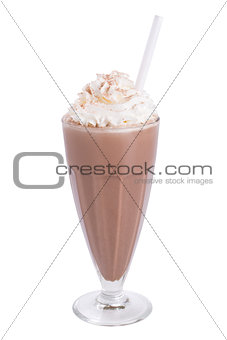 Chocolate milkshake isolated