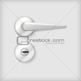 Vector illustration of door handle and lock