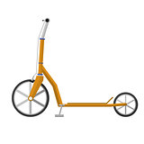 Flat vector illustration of electrical scooter
